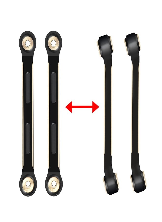 FACCNOY 8PCS Black Coating Brass Links Rod Linkage Set for Axial AX24 XC-1 1/24 RC Crawler Car Upgrade Parts - Image 3